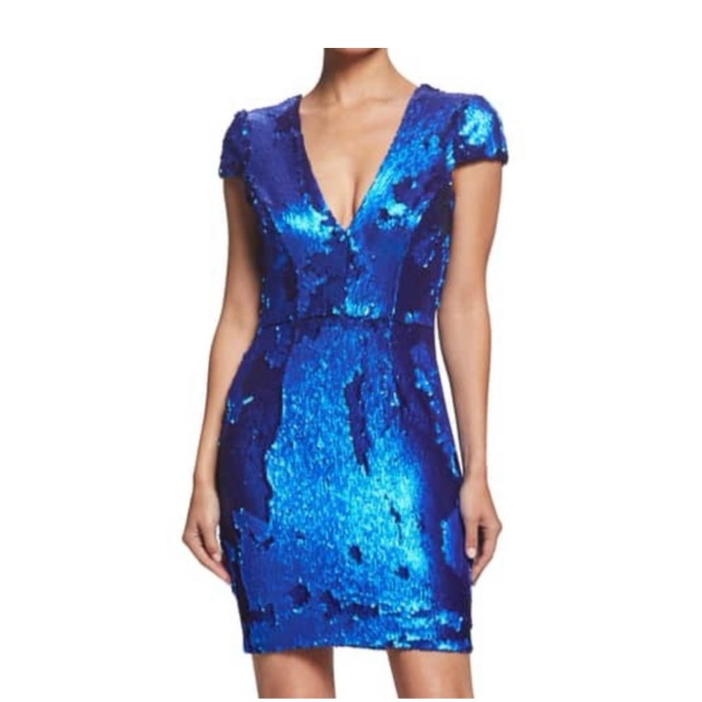 Dress the Population Sparkling Blue Mini Dress